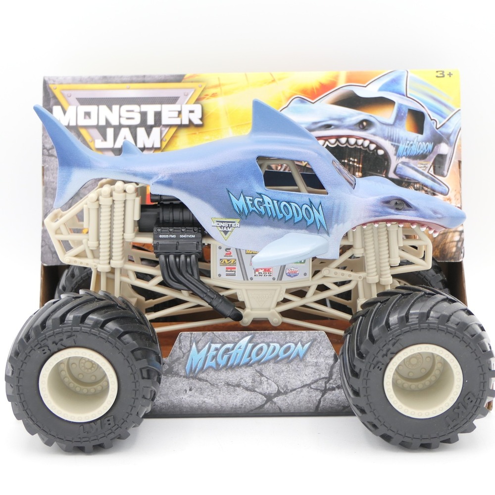 SpinMaster Monster Jam Megalodon 1:24 Scale Monster Truck 7" Long Series 25 2024